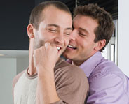 Two professional gay men in a long term relationship